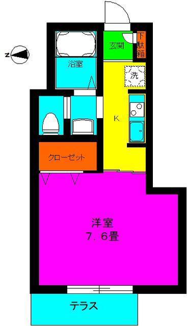 クオーレ(1K/1階)の間取り写真