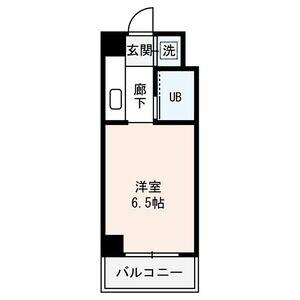 カセッティ新町(1K/3階)の間取り写真