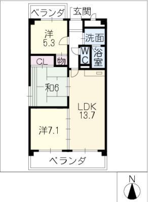 エミネンス(3LDK/3階)の間取り写真