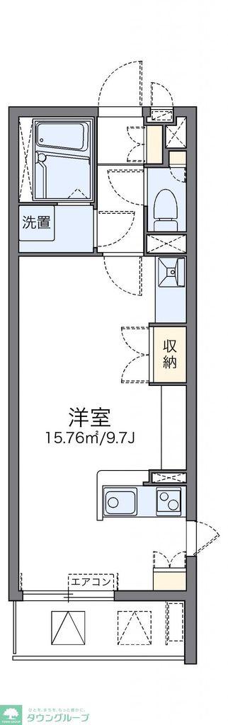 レオネクストパルテノン山王(ワンルーム/3階)の間取り写真