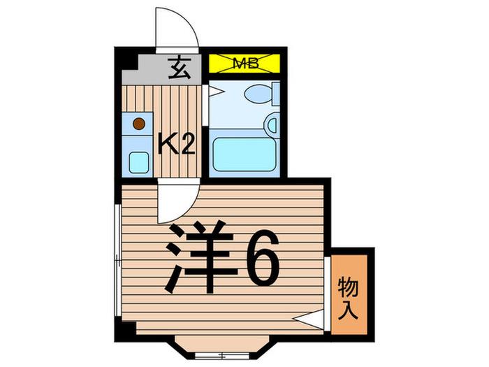 第5大内ビル(1K/3階)の間取り写真