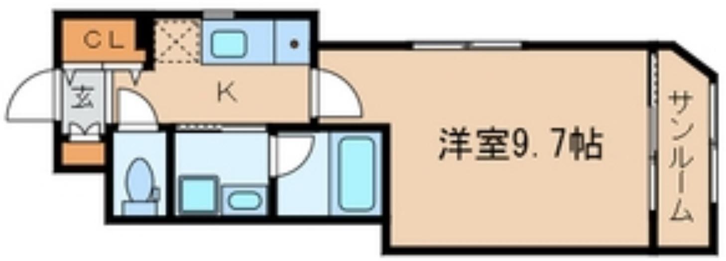 DRマンションI(1K/4階)の間取り写真