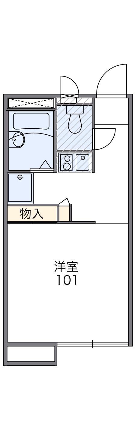 KENT(1K/1階)の間取り写真