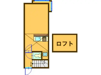 MMハイムII(1DK/3階)の間取り写真