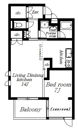POSH FLAT(1LDK/2階)の間取り写真