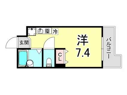 園田手良向第2マンション(ワンルーム/4階)の間取り写真