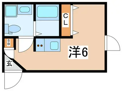 CRE CASA 板橋本町(ワンルーム/1階)の間取り写真