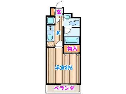 ヒューマンハイム平成(1K/5階)の間取り写真