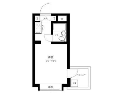 東中野ヒルズ(1K/4階)の間取り写真