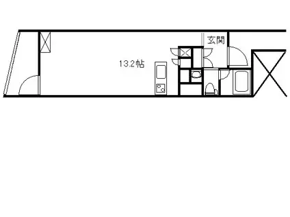 シルエット元代々木 事務所SOHO可(ワンルーム/2階)の間取り写真