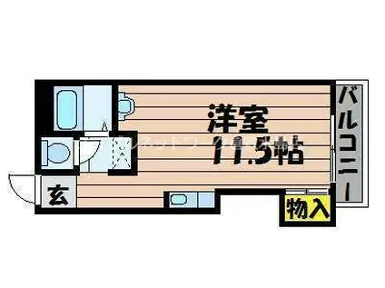 美和ハイツ(1DK/3階)の間取り写真