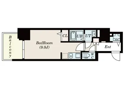 ドゥーエ南堀江(ワンルーム/3階)の間取り写真