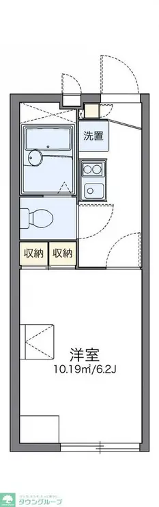 レオパレスハイツ旭が丘A 1階階 間取り