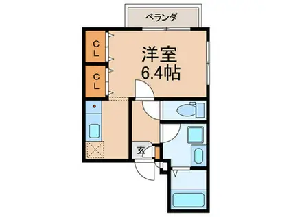 SUN HAPPINESS(1K/4階)の間取り写真