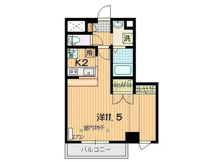 メゾンドールAKI(1K/3階)の間取り写真