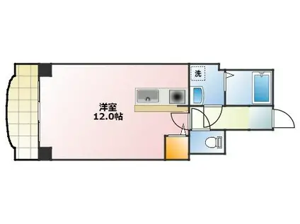 やまやの森(ワンルーム/5階)の間取り写真