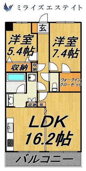プレディアスタイル千種北(2LDK/13階)の間取り写真