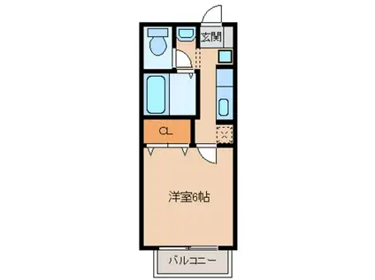 クレール(1K/1階)の間取り写真