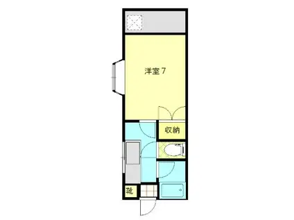 サンパティーク鴨池橋(1K/5階)の間取り写真