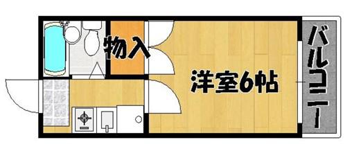 エイシン西八代(1K/2階)の間取り写真