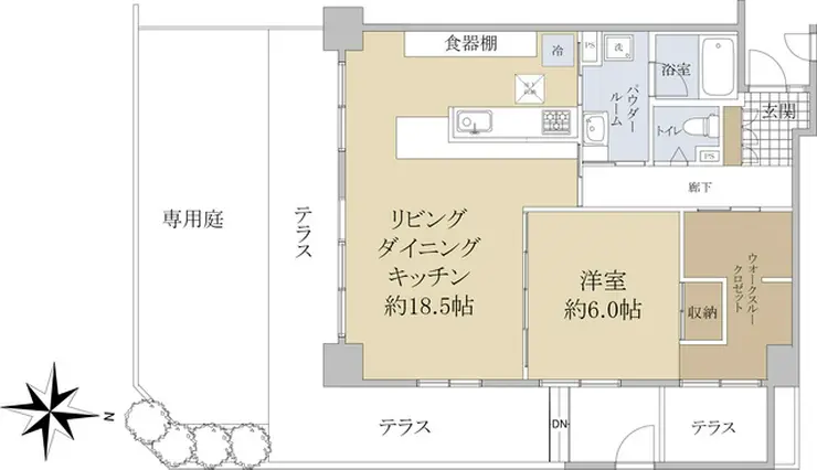 ロイヤルアーク浦和常盤 1階階 間取り