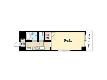 ヴァンヴェール名古屋(ワンルーム/4階)の間取り写真