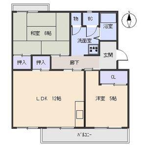 ブランヴェール(2LDK/3階)の間取り写真