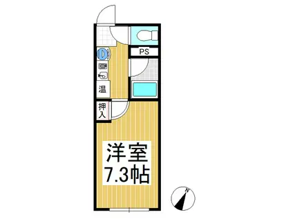 コーポ泉平(1K/2階)の間取り写真