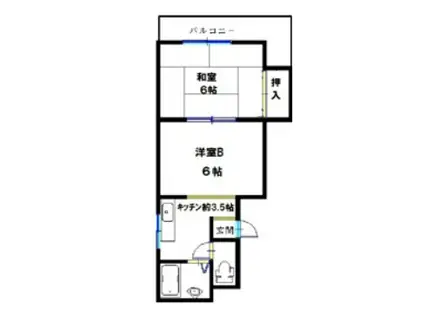 ダイワ第三マンション(2K/5階)の間取り写真