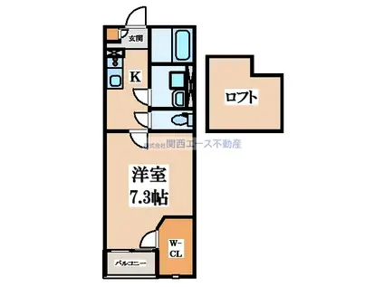 レオネクスト優(ワンルーム/1階)の間取り写真