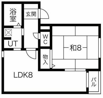エスペレール(1LDK/2階)の間取り写真