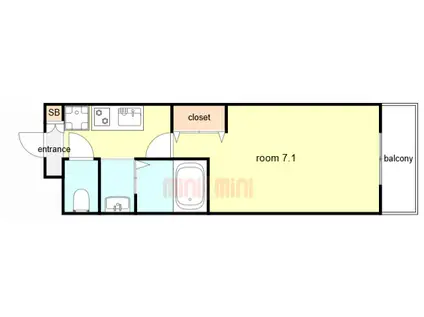 レジディア神戸ポートアイランド サウス・センター棟(1K/5階)の間取り写真