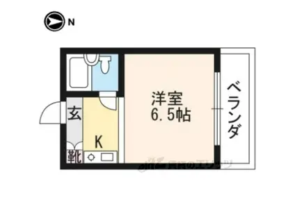 ジュネスドミール(ワンルーム/2階)の間取り写真