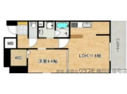 ロイジェント玉川(1LDK/3階)の間取り写真