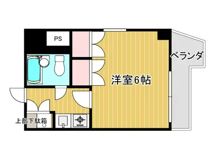 第11片山ビル(1K/5階)の間取り写真
