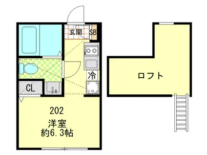 プロスペリテ(ワンルーム/1階)の間取り写真