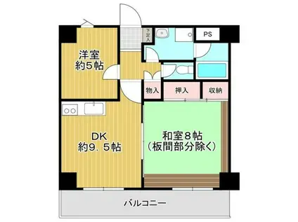 センターシティ東浦和(2DK/4階)の間取り写真