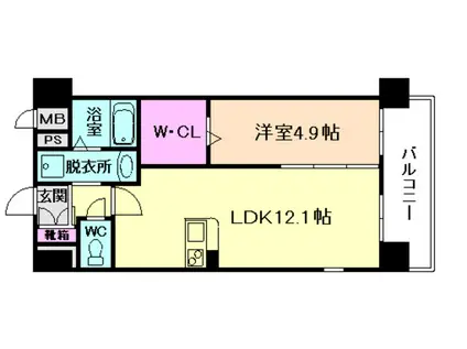 パルクレール(1LDK/2階)の間取り写真