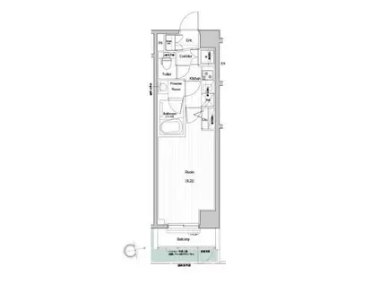 PREMIUM CUBE G 上野(1K/1階)の間取り写真