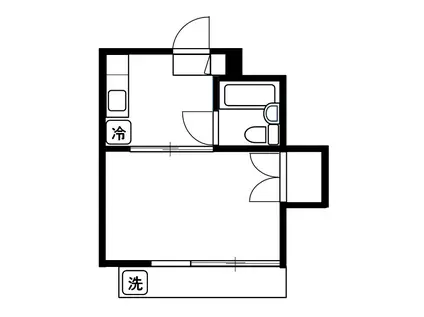 ハイツ本橋(1K/2階)の間取り写真