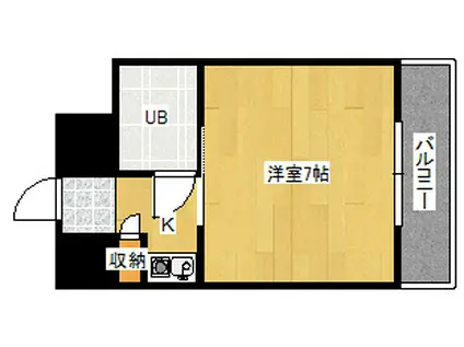 LION竹屋町(1K/4階)の間取り写真