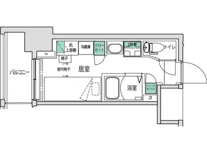 キャンパスヴィレッジ溝の口(ワンルーム/11階)の間取り写真
