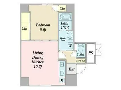 プロシード西大路(1LDK/3階)の間取り写真