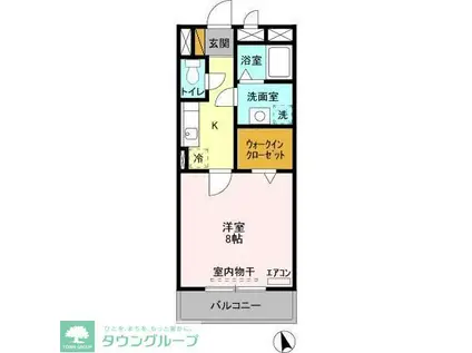 FOREST WIND(1K/2階)の間取り写真