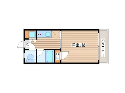 ファミール桃山(1K/3階)の間取り写真