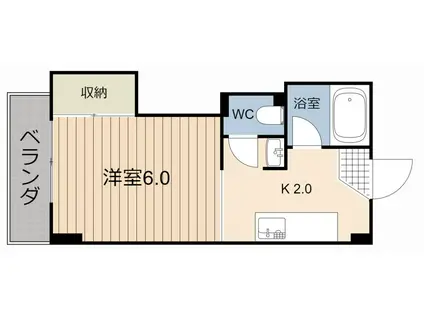 ホワイトコーポ(1K/4階)の間取り写真