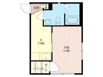 シャーメゾンOKAMOTO イースト(1K/1階)の間取り写真