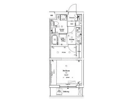 AXAS国分寺(1K/2階)の間取り写真
