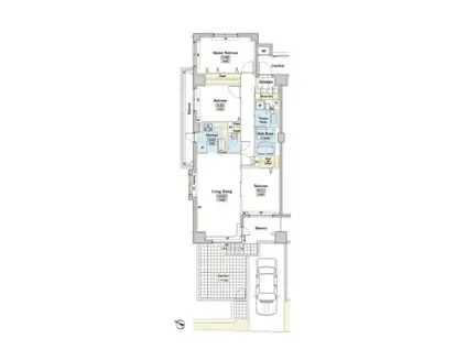 レジディアタワー上池袋(3LDK/1階)の間取り写真