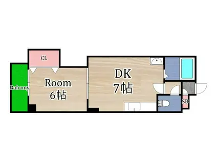 アネックスエイコー(1DK/3階)の間取り写真